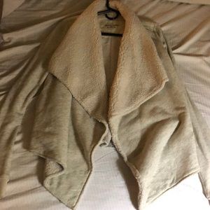 Off white fleece cardigan